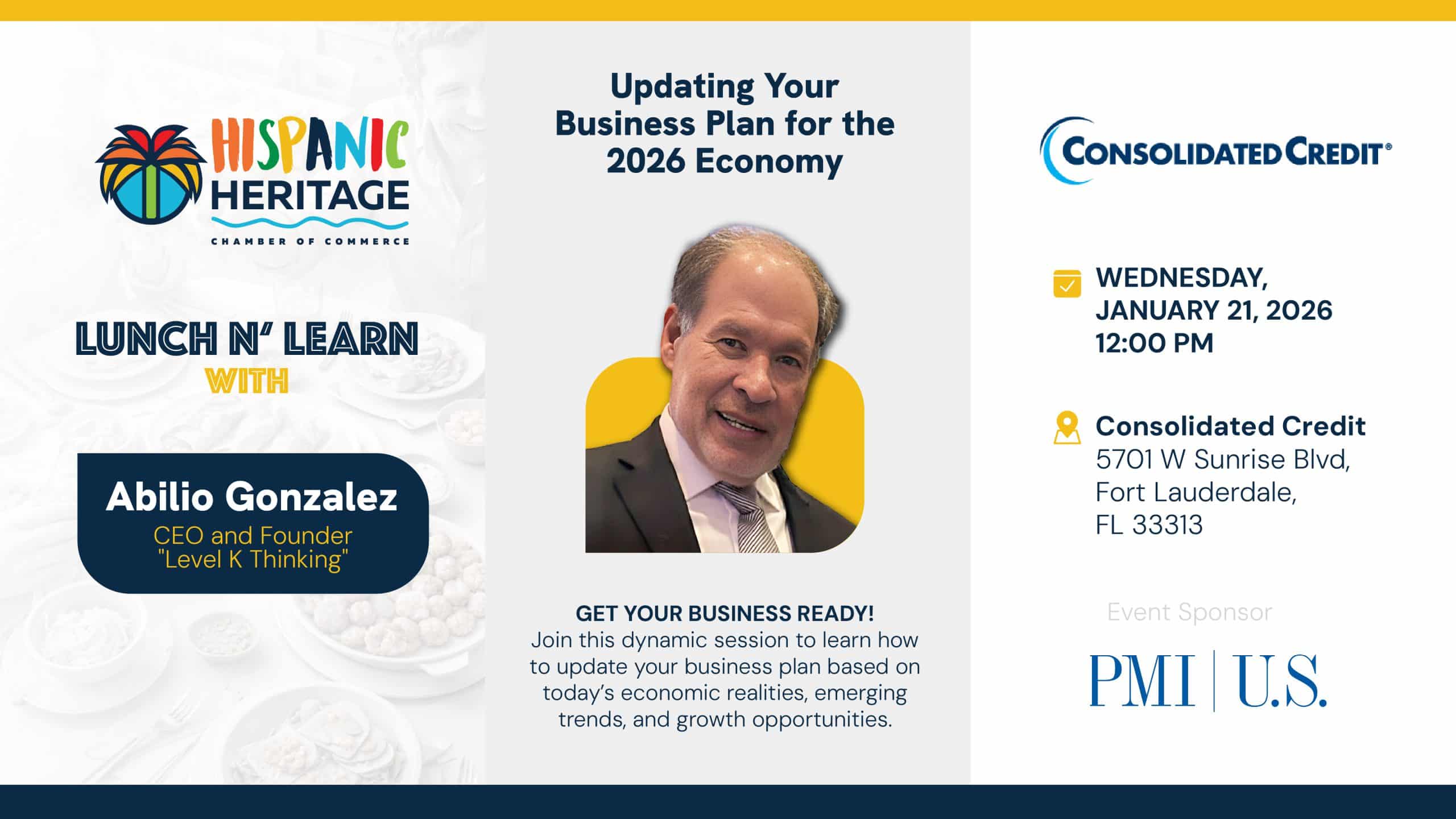Lunch-n-Learn: Updating Your Business Plan for the 2026 Economy