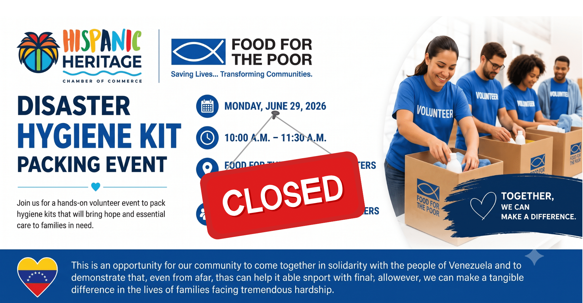 Disaster Hygiene Kit Packing Event