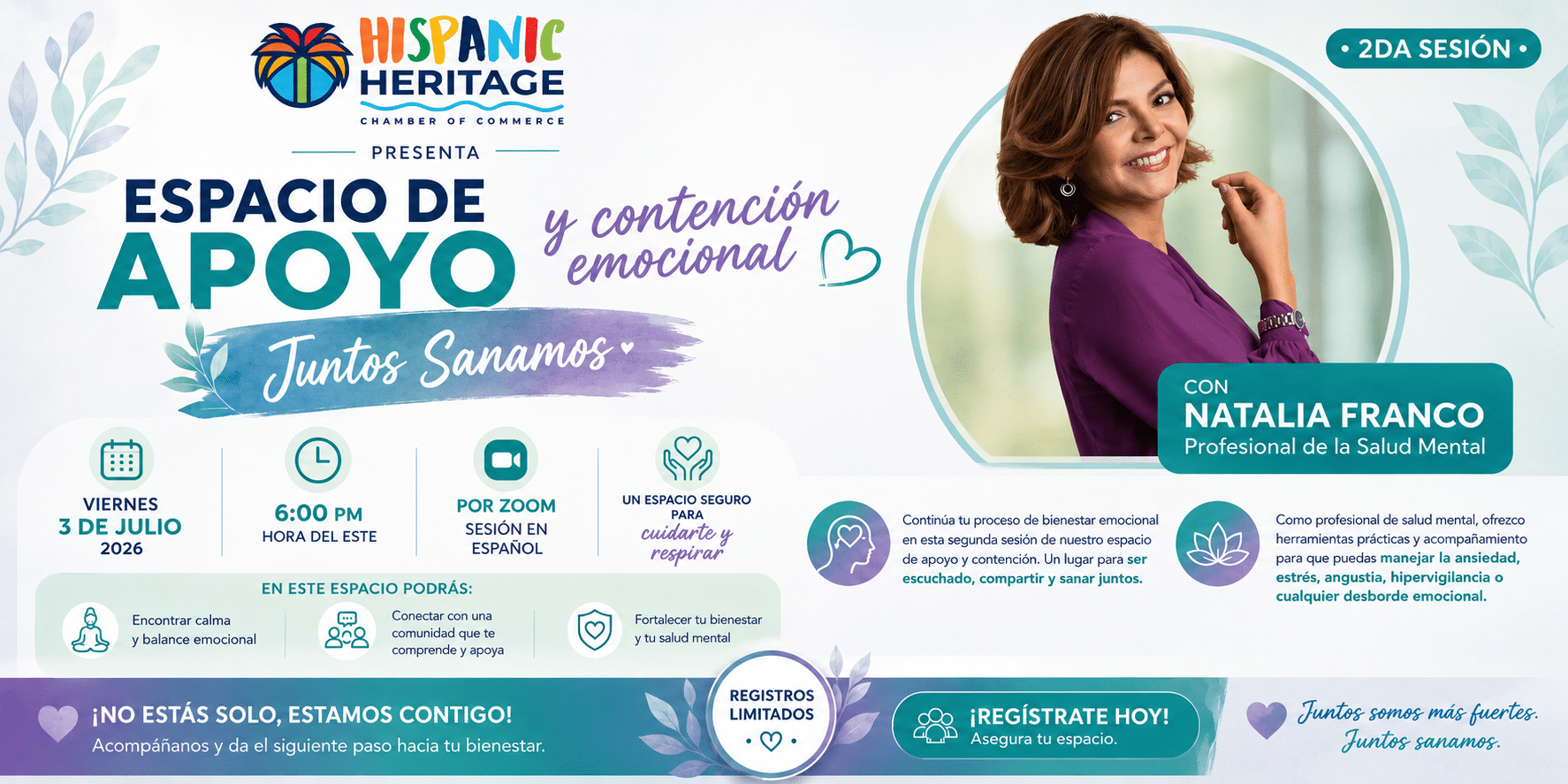 2da Sesión de Espacio de Apoyo y Contención Emocional: Juntos Sanamos
