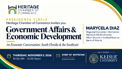 An exclusive President’s Circle conversation on Government Affairs & Economic Development: South Florida & the Southeast.