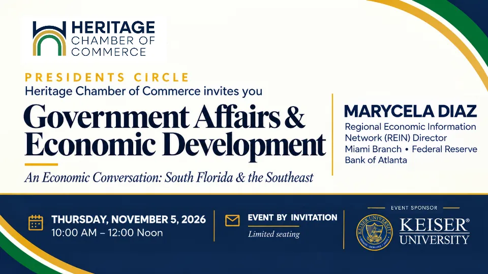 An exclusive President’s Circle conversation on Government Affairs & Economic Development: South Florida & the Southeast.